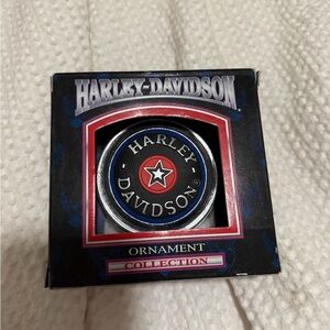 vintage 1999 Harley-Davidson Gas Cap Christmas Ornament.